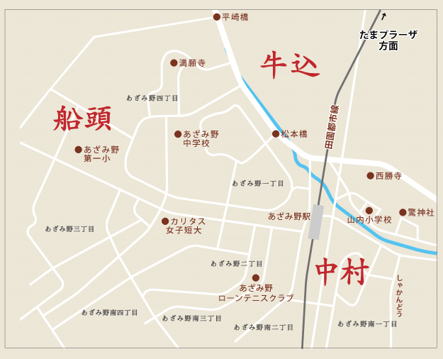 あざみ野3地区地図